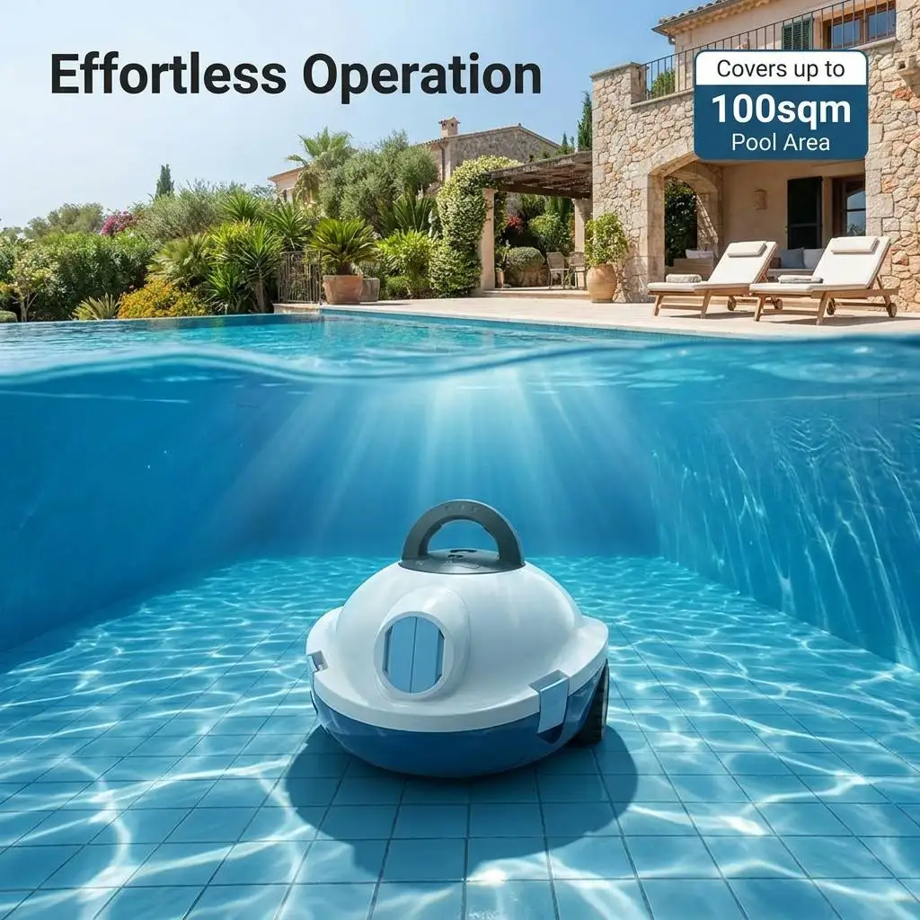 Automatic pool cleaning robot, rechargeable pool cleaning robot, robotic vacuum cleaner