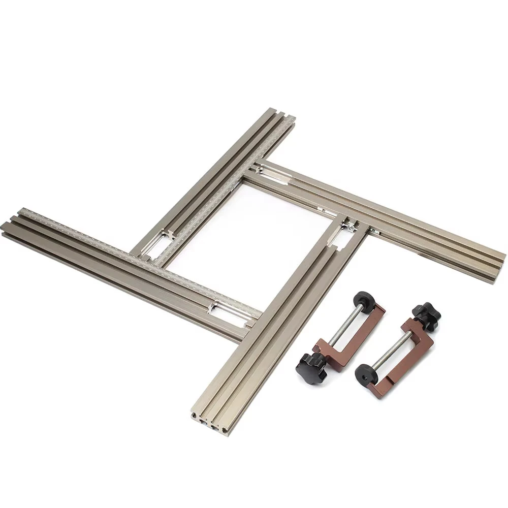 Routing Jig Frame System Adjustable Frame Rectangles and Squares Trimming Machine Milling Groove Engraving Guide Rail Bracket