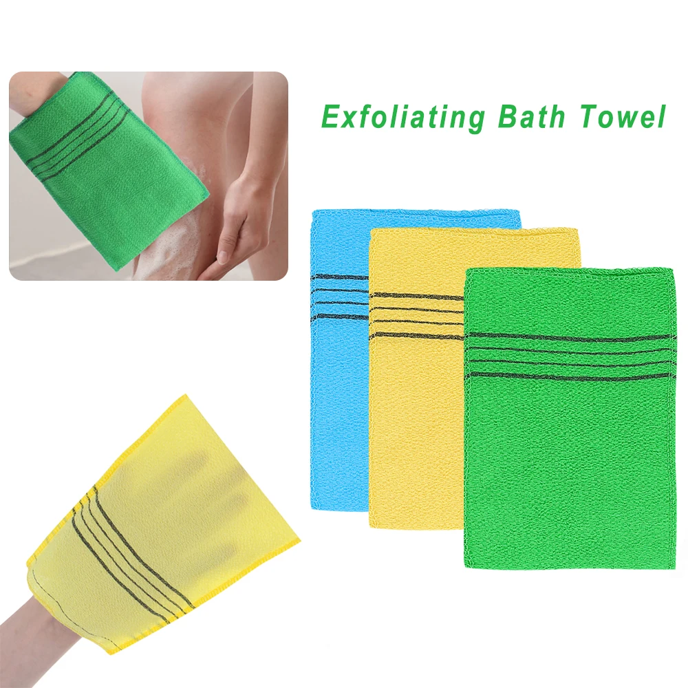 1/3/5/10 pcs Smooth Skin Massage Cleaner Viscose Fiber Portable Shower Scrubber Bath Glove Washcloth Exfoliating Bath Towel