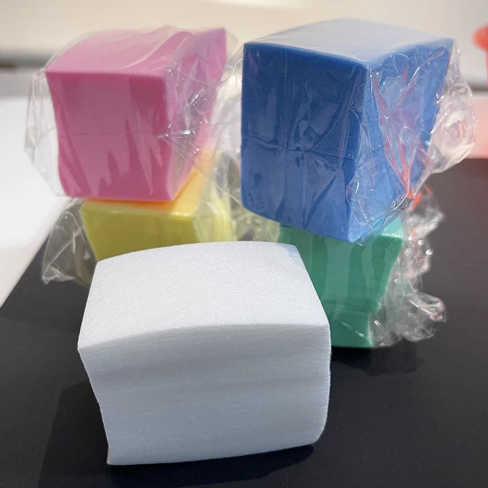 100 Stück 5 Farben fusselfreie Nageltücher aus Baumwolle, Vliesstoff, weich, für UV-Gel-Nagellackentfernungstücher, Papierpads, DIY-Nagelkunst-Reinigungswerkzeuge