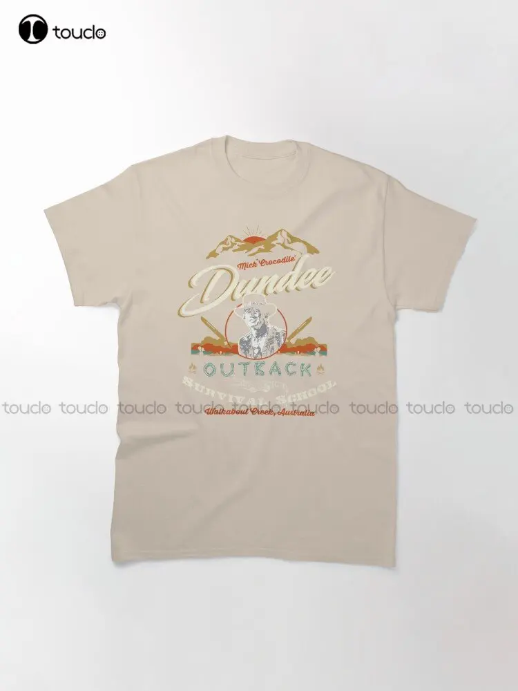 Crocodile Dundee Outback Survival School Classic T-Shirt Custom Aldult Teen Unisex Digital Printing Tee Shirts Custom Gift