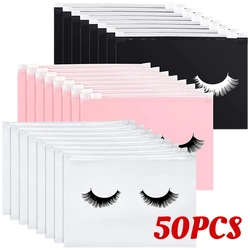 50pcs Eyelash Aftercare Bags Reusable EVA Makeup Bags Toilet Travel Plastic Storage Bag Makeup Pouch Cosmetic With Zipper