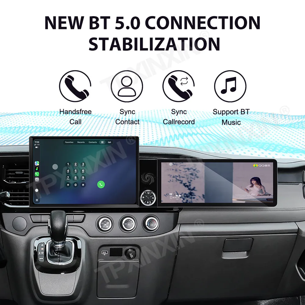 For Ford Transit Pro 2021-2026 Android Car Radio Multimedia Video Wireless Carplay Autoradio Stereo GPS Navigation Head Unit