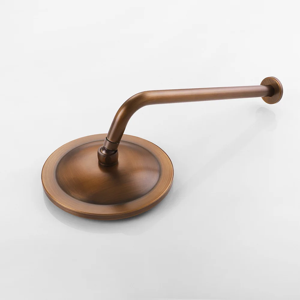 All-copper concealed hidden hotel household wall-type single-function shower round antique rain shower set