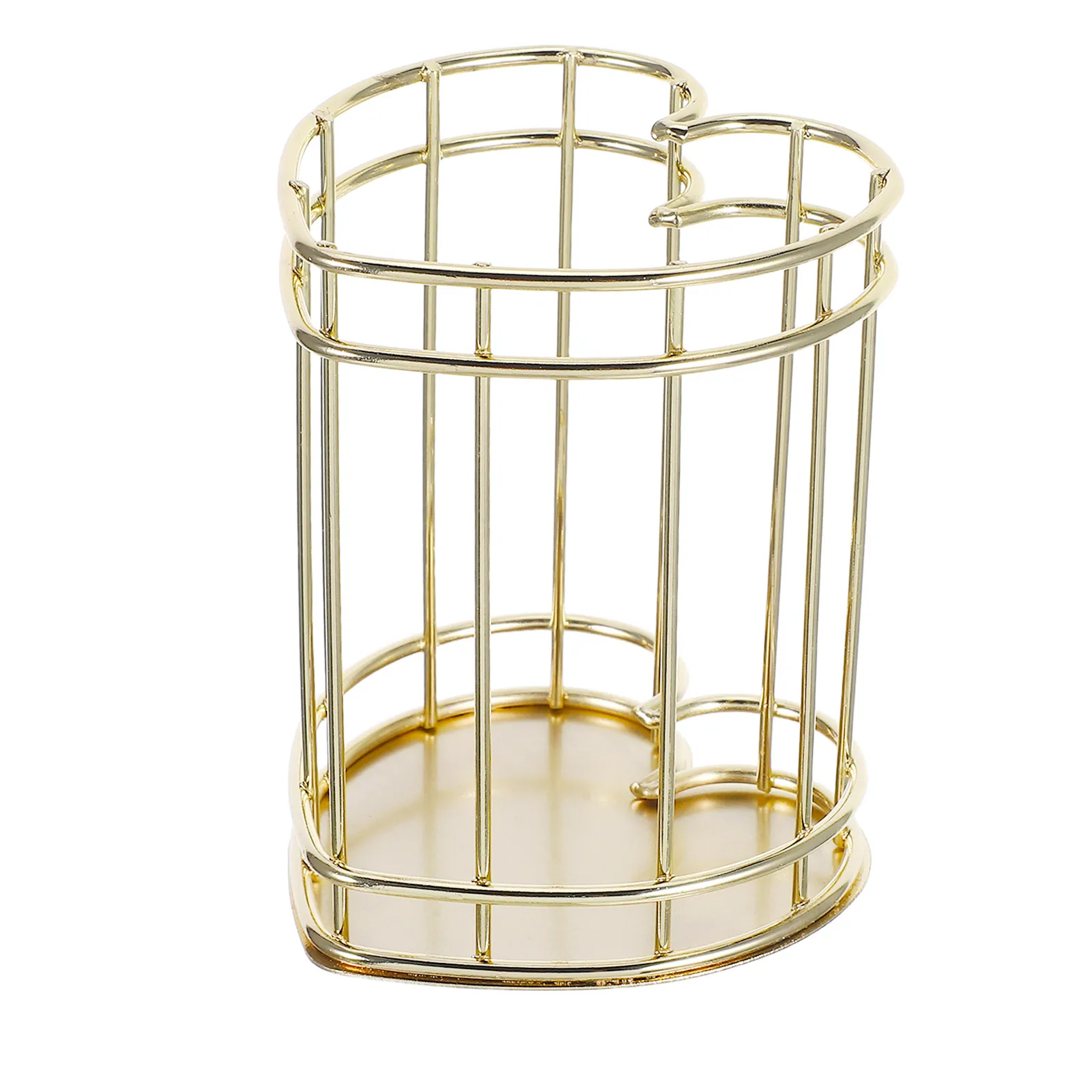 

Heart Shaped Pen Holder Metal Desk Organizer Creative Cup Office Supplies Stationery Bucket Makeup Brush Holder Desktop Pencil