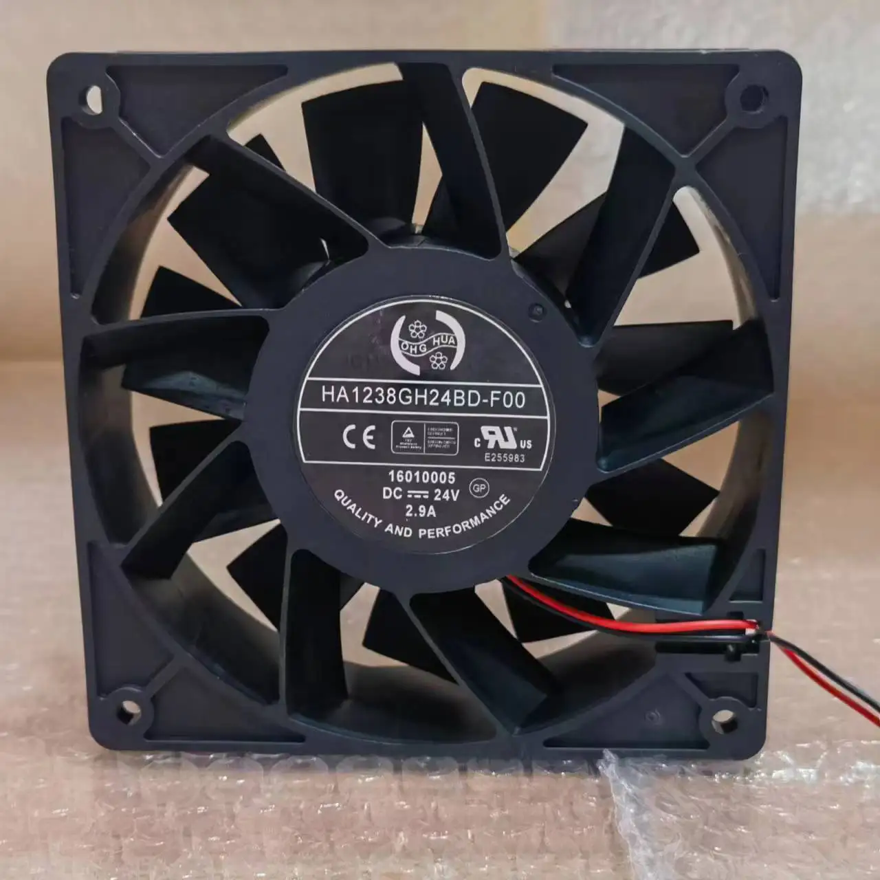 

Ltsf For HA1238GH24BD-F00 DC 24V 2.9A 120x120x38mm 2-Wire Server Cooling Fan 12cm
