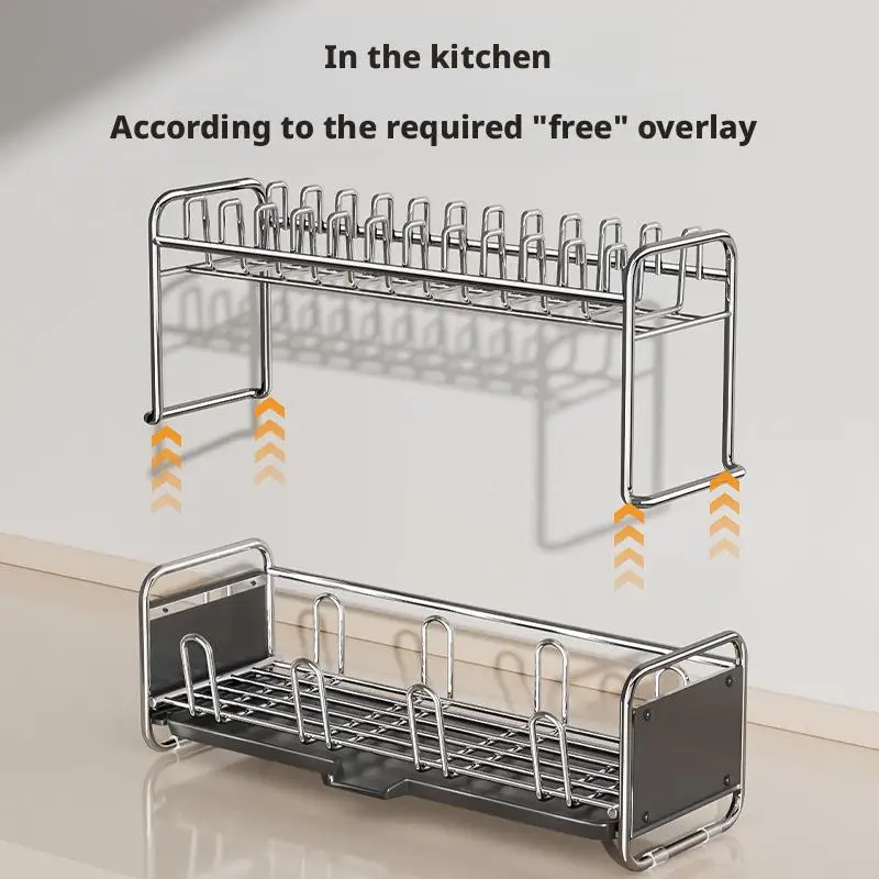 

Dish Drying Rack Chopstick Stand Kitchen Bowl Dishes Draining Basket Narrow Cup Holder Over Sink Drainer Draining Shelf Rack