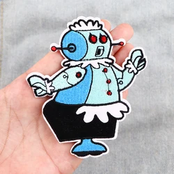 Cartoon Robot Iron On Patch Clothes Patch For Clothing Cute Embroidered Patch Garment Apparel Accessories Sewing Stickers