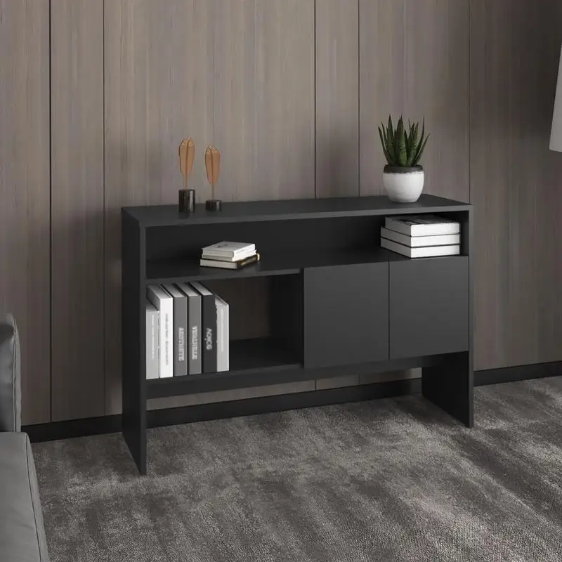 

48.7" Wide 2-Tier Narrow Console Table with Double-Door Cabinet