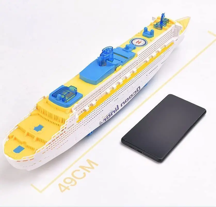 Ocean lined ship cruise model toy kit large electronic music flash sound 19.29 inches