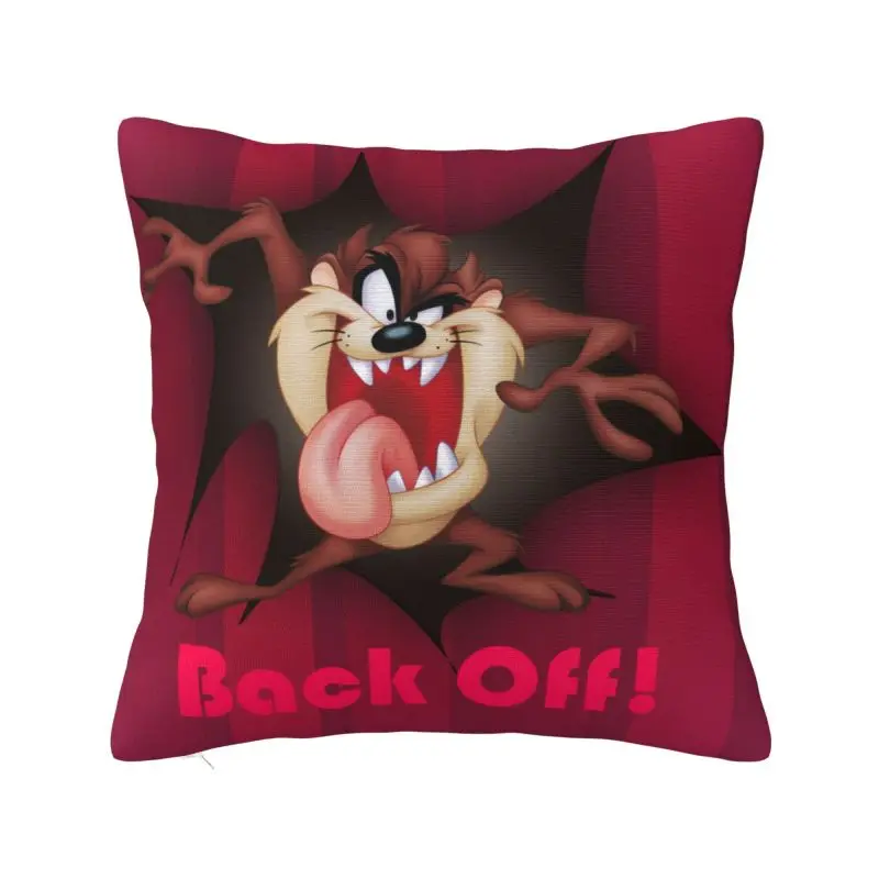 Custom Nordic Style Angry Tasmanians Devils Throw Pillow Cover Home Decorative Square Taz  Cushion Cover Pillowcover for Sofa