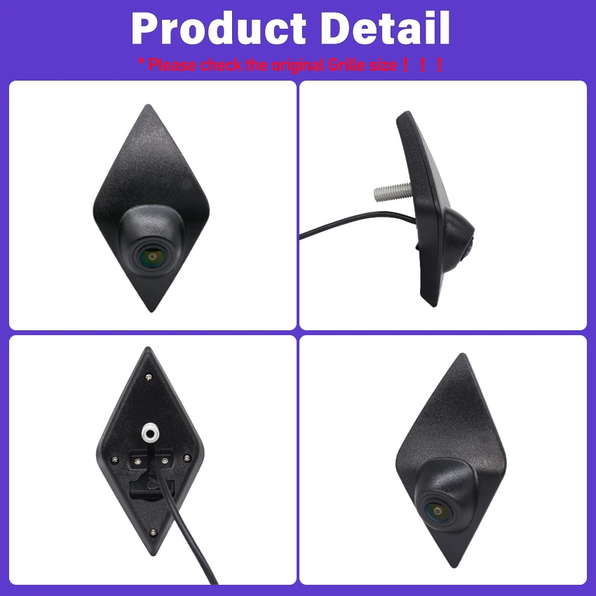 For Renault Koleos QM6 Kadjar 2015 2016 2017 2018 2019 2020 Car Front Camera Parking AHD HD CCD Night Vision Forward Logo Camera