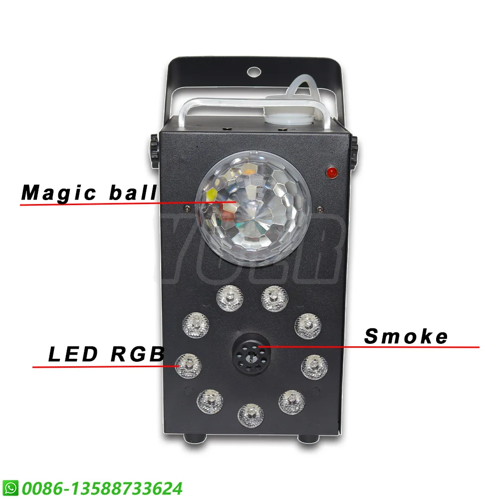 Imagem -02 - Colorido Rgb Led Smoke Machine Magic Ball Home Party Disco Noite dj Controle Remoto Iluminação Palco Dispositivo Efeito Natal 700w