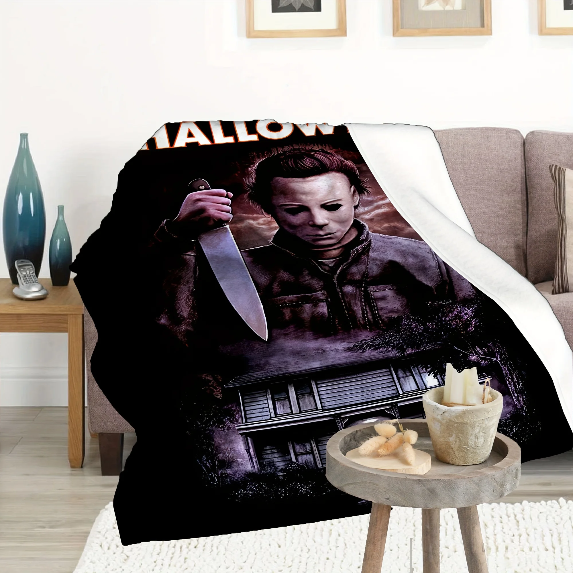 

Halloween Horror Movie Character Blanket,Halloween Blanket,Halloween Blanket - Suitable for sofa, bed, travel, camping, living r