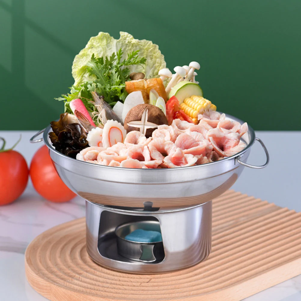 

Alcohol Stove Furnace Small Hot Pot Cooking Kettle Portable Food Stainless Steel