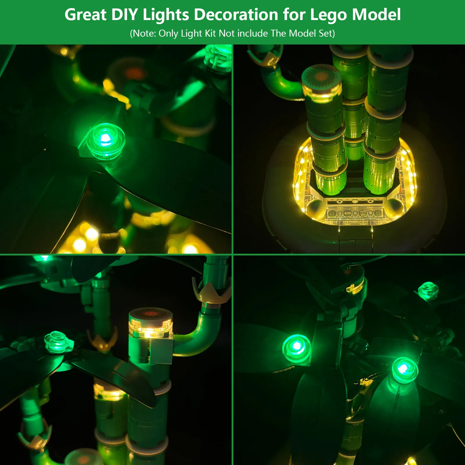 LYBMTWF LED Light Set For 10344 Lucky Bamboo Building Blocks (NOT Include The Model Bricks)