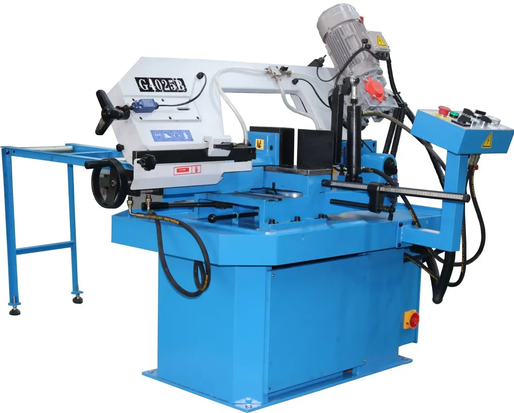 JINFENG  CE Metal Band Saw Machine Automatic Feeding Miter Cut Swivel Head Manual Tension Gear Drive