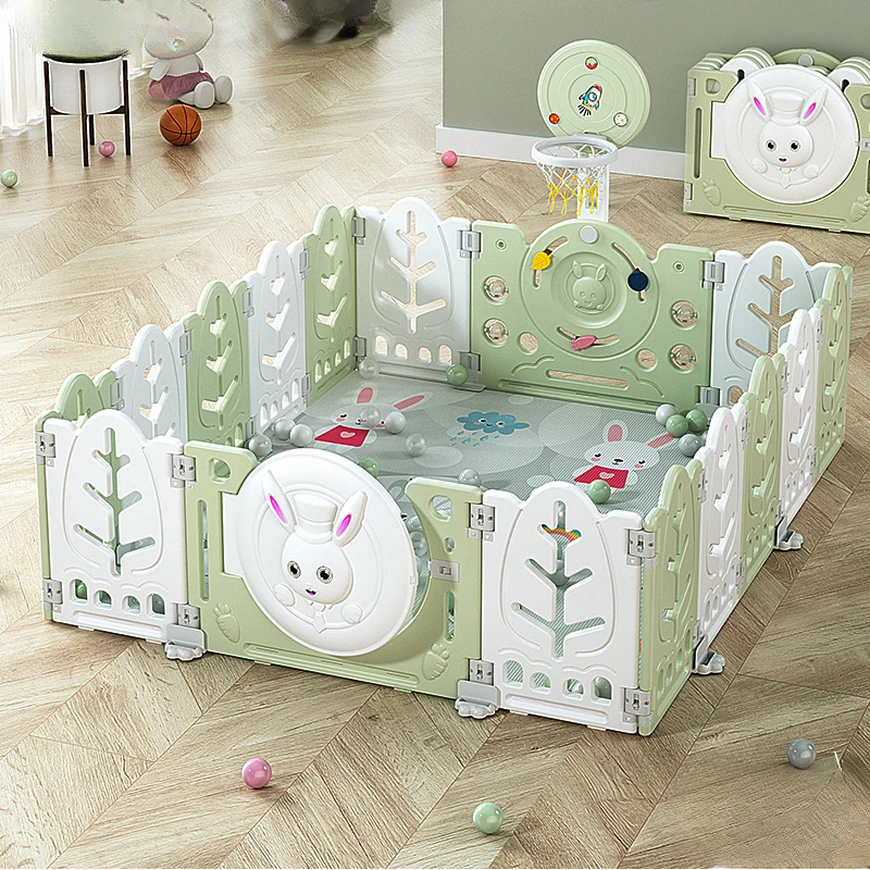 Baby play fence protective folding kids ground crawling mat indoor home