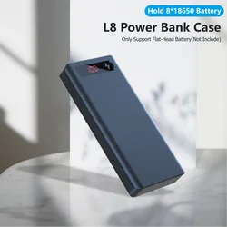 8*18650 uchwyt na akumulator Power Bank Case Dual USB typ C ładowarka do telefonu komórkowego DIY Shell 18650 pojemnik na baterie do Huawei