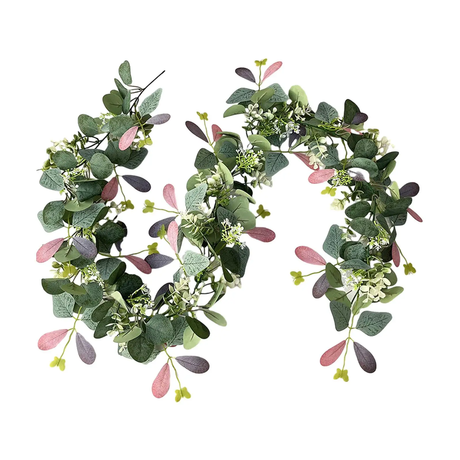 Greenery Garland Artificial Eucalyptus Garland Hanging Plants Artificial Green Leaf Vines for Table Backdrop Wall Decoration