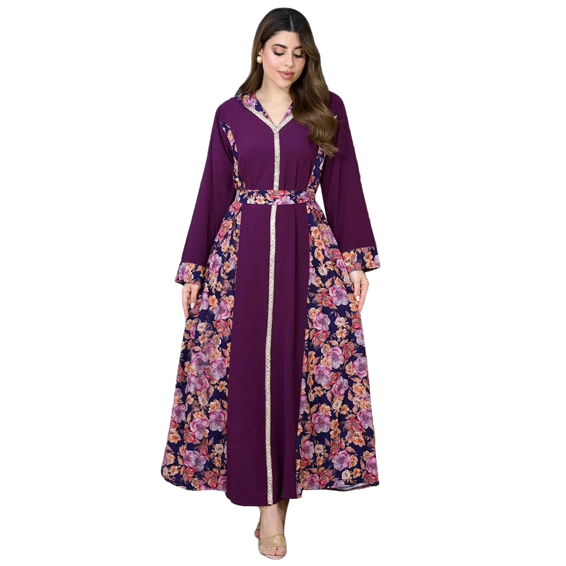 

Abayas for Women Dubai African Muslim Fashion Dress Caftan Marocain Evening Party Dresses Printing Boubou Robe Djellaba Femme