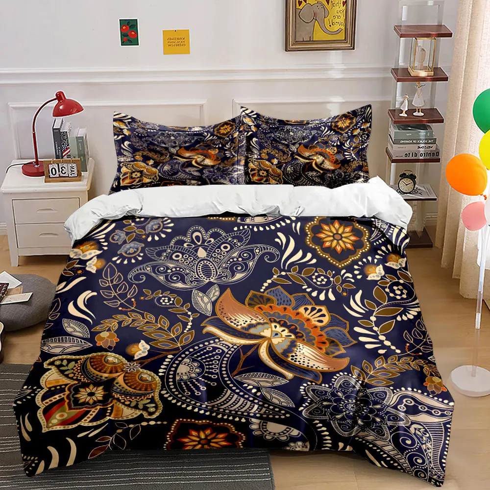 

Elegant Floral Three-Piece Decoration Set kid's and adults' bedroom decor, Exquisite three-piece bedding set gift
