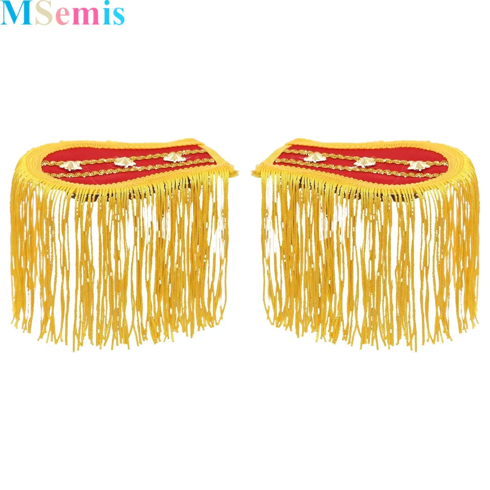 

Blazer Shoulder Boards with Brooch Tassel Fringe Trim Epaulett Clothes Accessory for Jackets Coats Military Overcoats