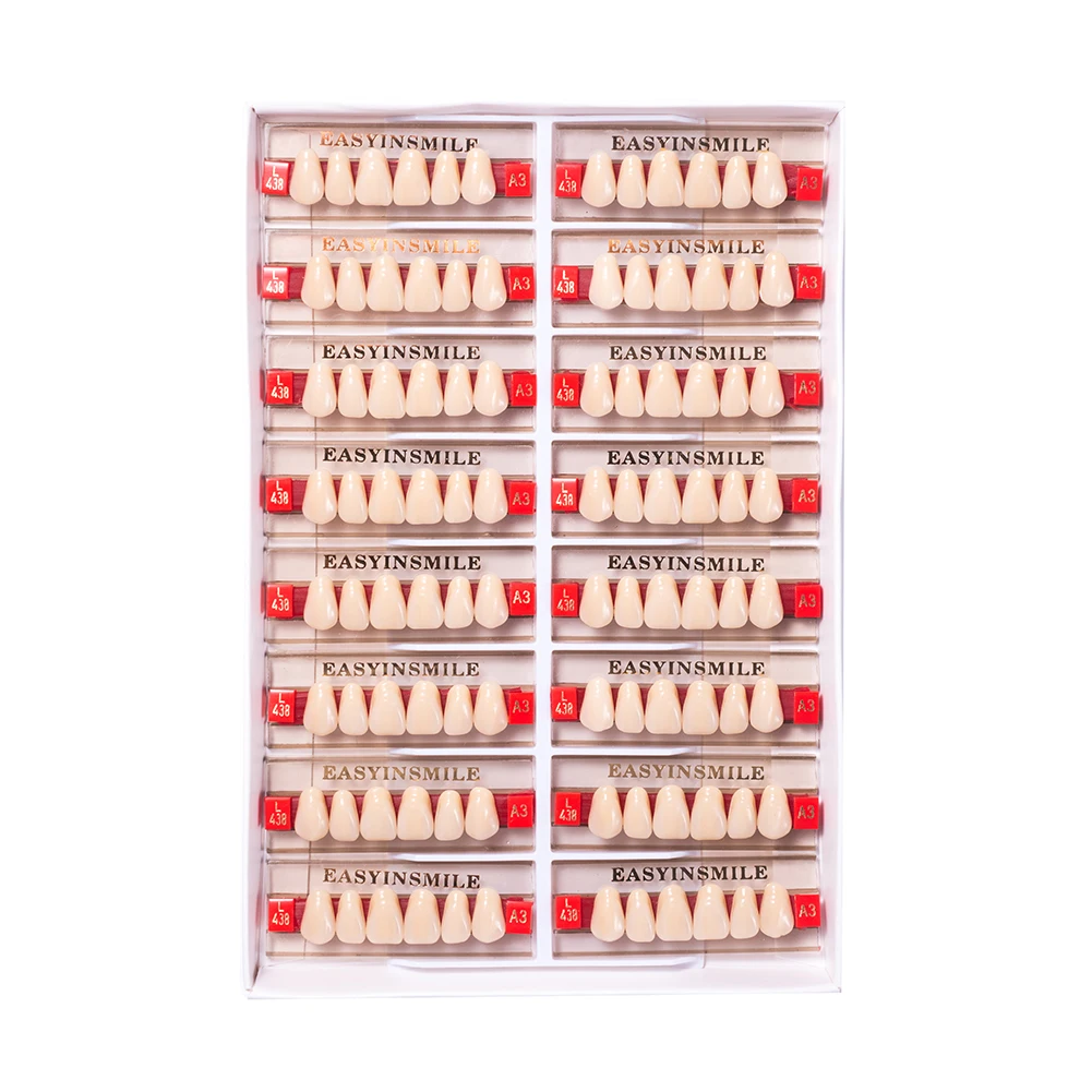 16/12 Sets/ Box Dental Denture Teeth Upper Anterior Lower Dentier Teeth A2 A3 Synthetic Polymer Dental Education Model