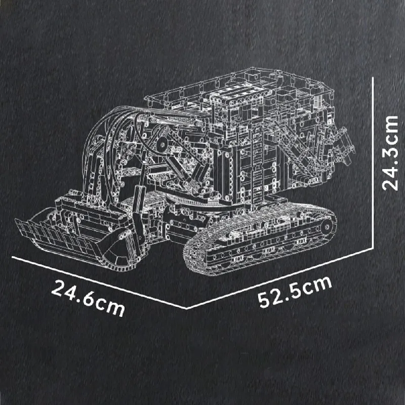 MOLD KING 17067 Technik blocs de construction de voiture Architecture pelle sur chenilles RC bloc de construction modulaire assemblage modèle Kit cadeaux