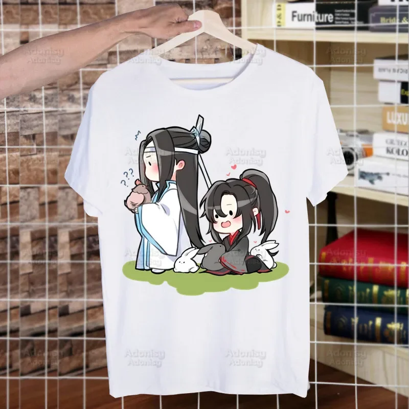 Mo Dao Zu Shi The Untamed Harajuku Man T Shirts Lan WangJi Wei Wu Xian Tees Shirt Tops Short-Sleeved Aesthetic Anime T Shirt