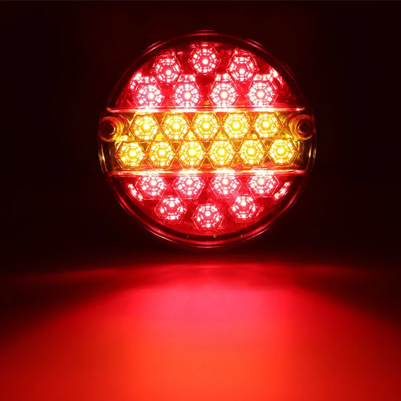 Feux arrière universels de remorque de voiture, feu arrière rond de camion, indicateur d'arrêt de frein arrière, clignotant, 12V, 24V, 20 LED, 2 pièces