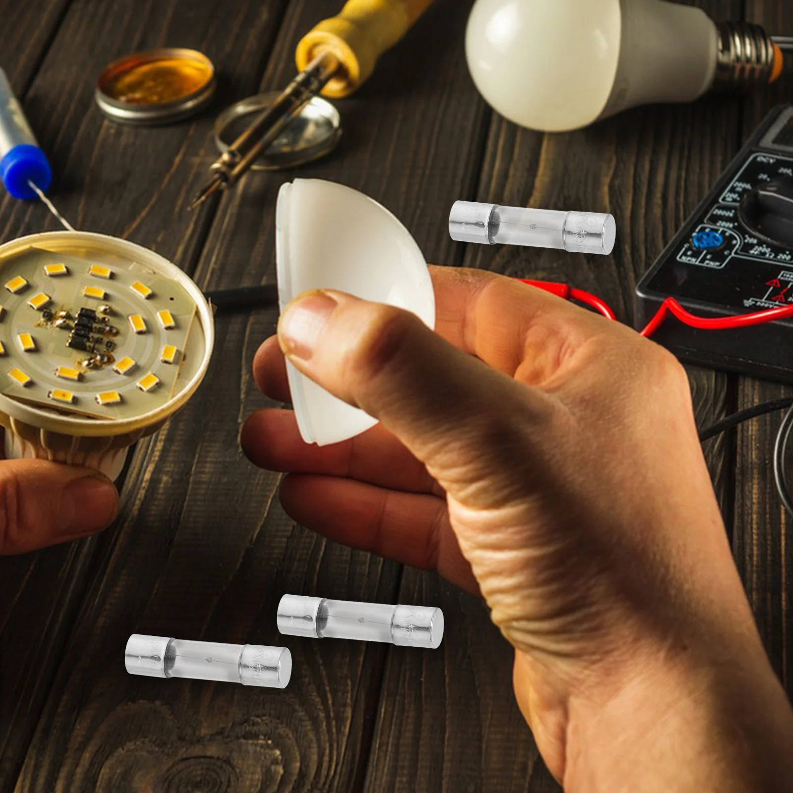 

20Pcs 5x20mm Slow-Acting Time-Delay Glass Reliable Protection for Sensitive Devices Multimeter Use Fast for Multimeters