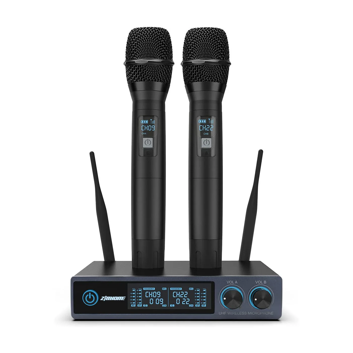 Microphone Professional Wireless Mikrofon with Dual Handheld UHF Microfone Sem Fio