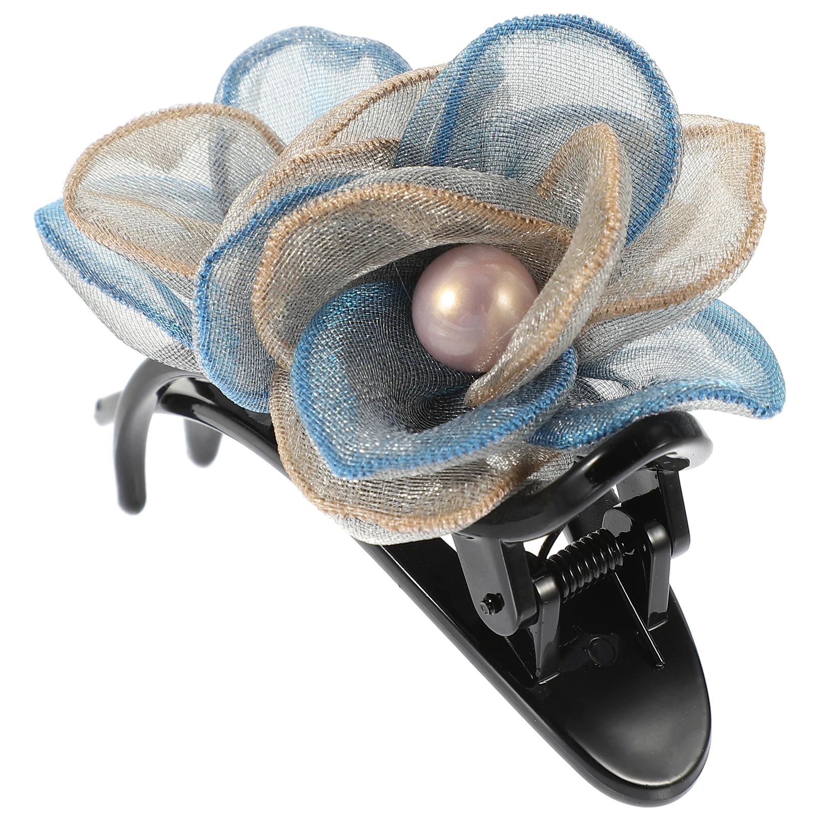 

Stylish Silk Yarn Flower Duck Bill Hair Clip For Thick Thin Hair Elegant Comfortable Claw Barrettes Decorative Accessories For
