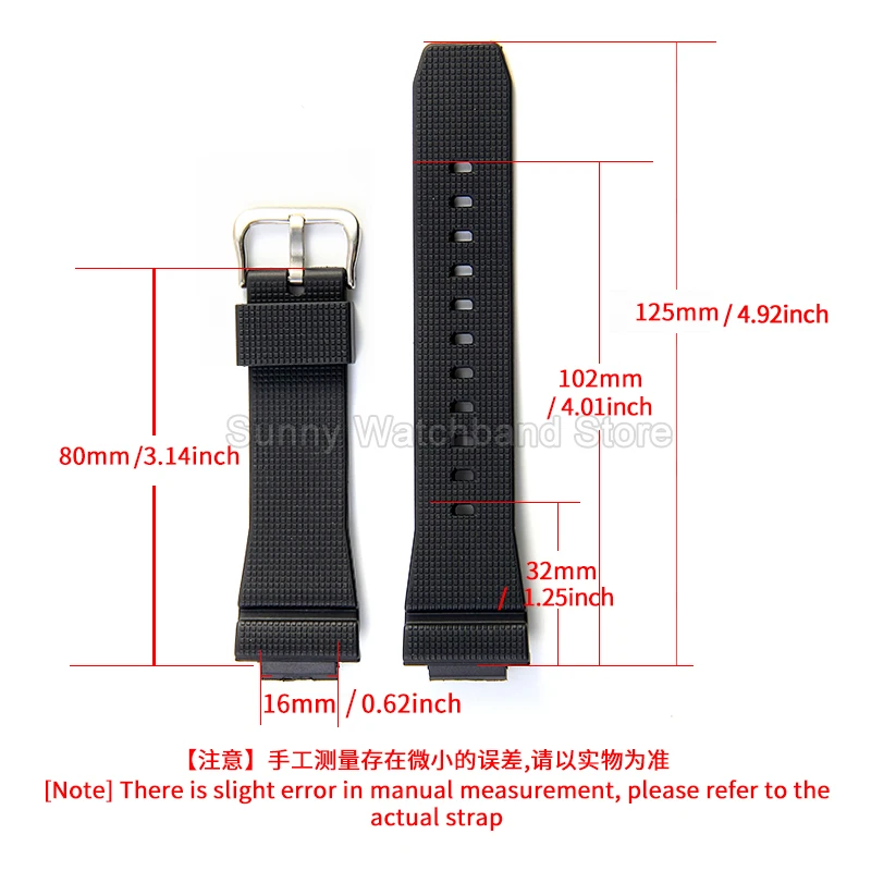  حزام ساعة راتينج بواجهة محدبة 16 ملم متين للغاية لساعة كاسيو CasiOak GM6900 GM5600 GA2100 أزرق أحمر شفاف مقاوم للعرق #2