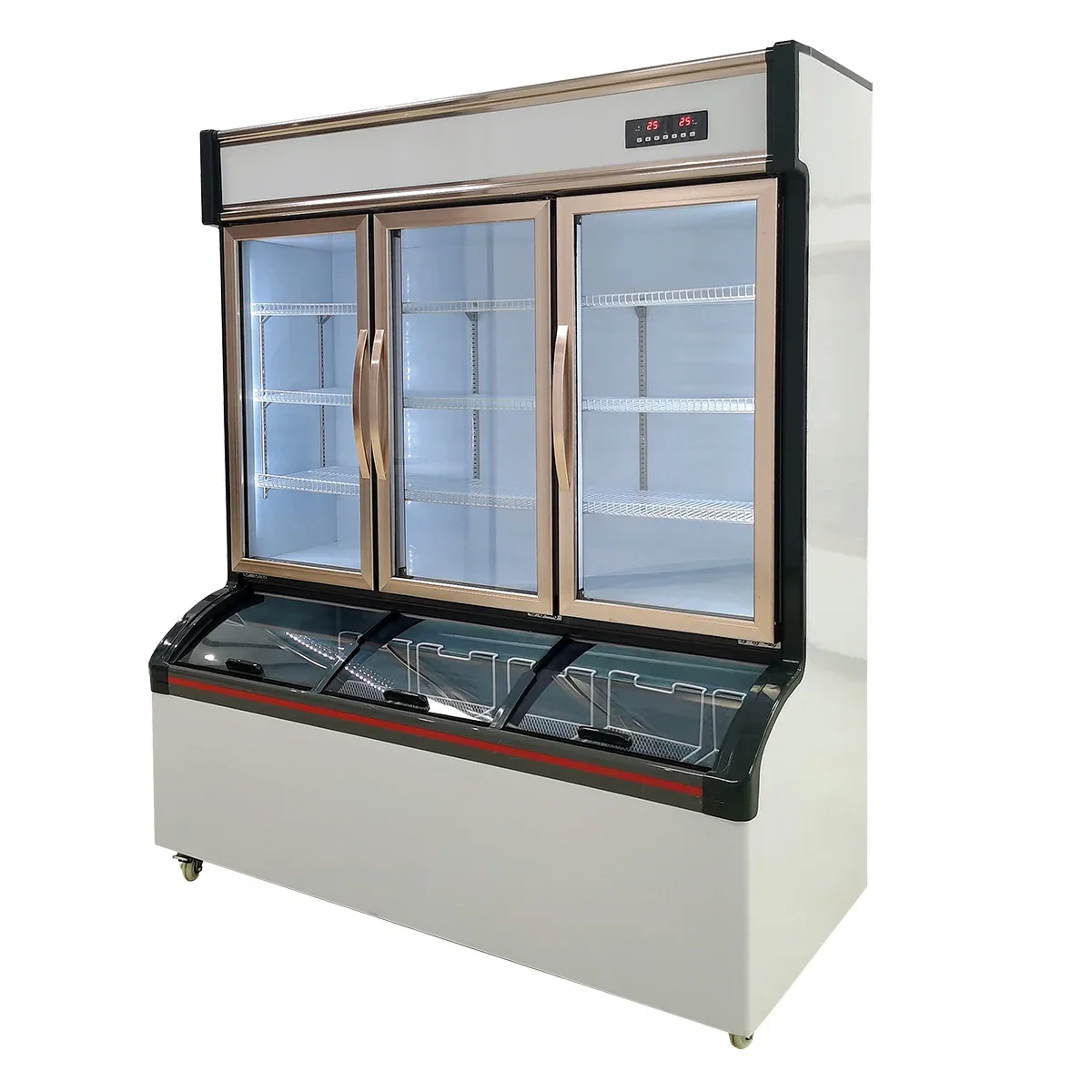 supermarket chiller glass door vegetable fruits display cooler commercial upright freezer Hot sales