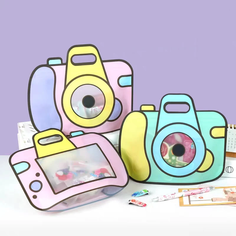 

10pcs Creative Camera Bags Shape Cookie Candy Plastic Zipper Bags Snack Packaging For Birthday Graduation Party Present Handbag