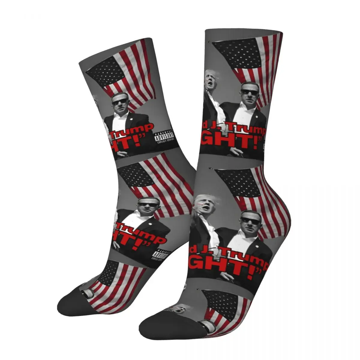 

Happy Funny Women Men Socks Trump Shot Fight Accessories Warm 2024 Shooting at Trump Rally High Quality Sock All Seasons