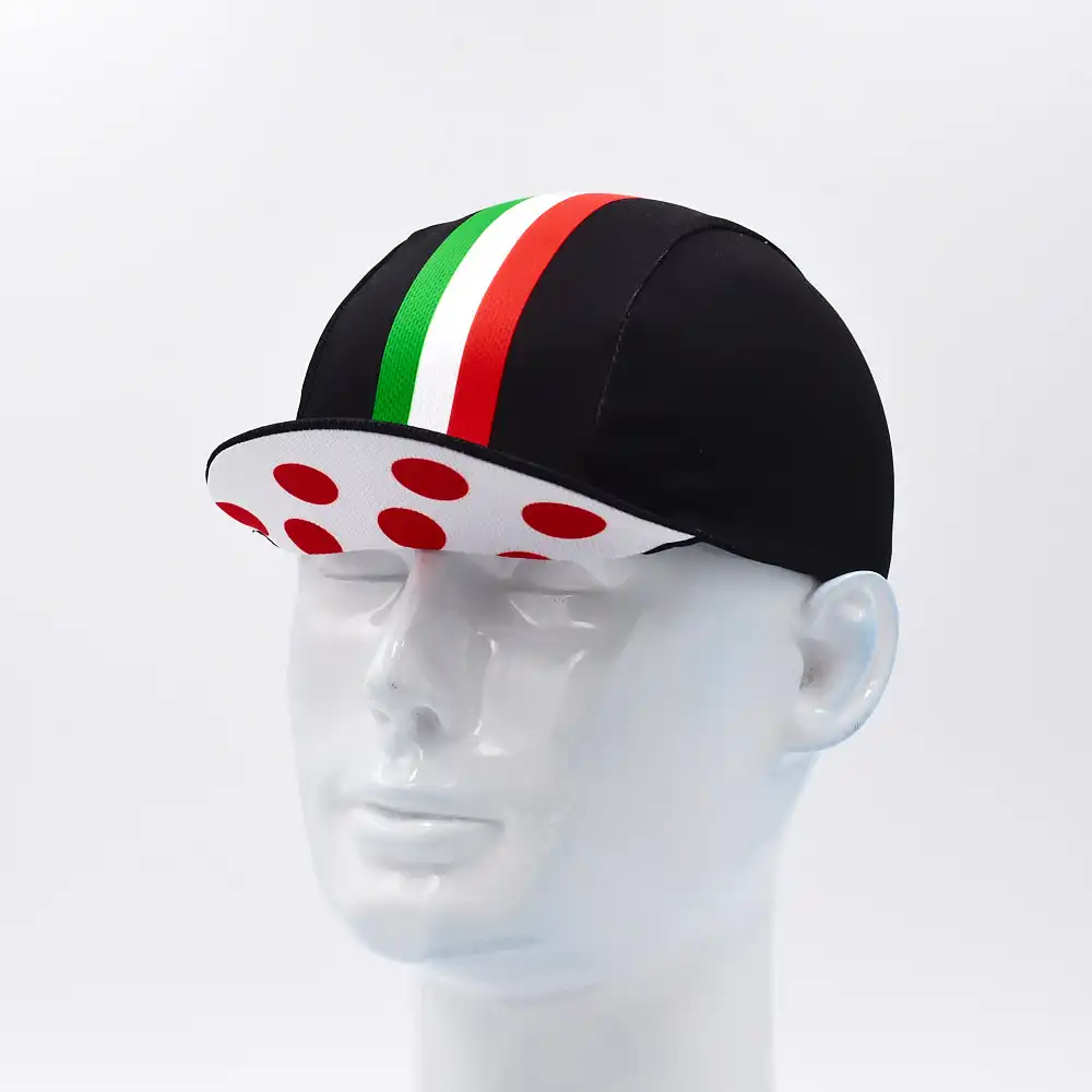 Classic Italia Black Red Men's Cycling Caps Quick Dry MTB Road Bicycle Hats