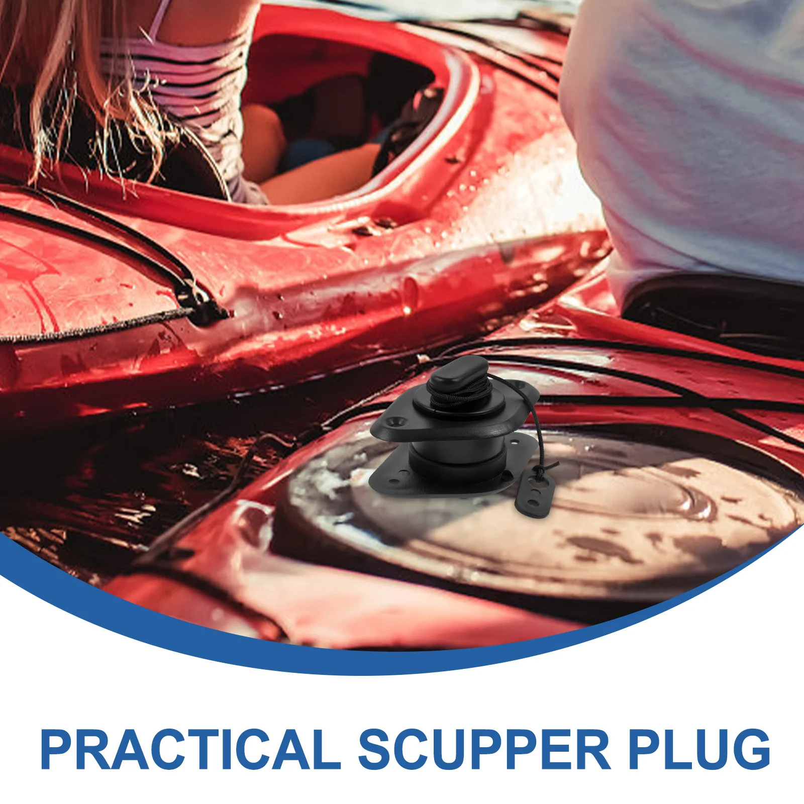 

Kayak Plastic Scupper Plug Sturdy Drain Hole Stopper Waterproof Canoe Paddle Boat Drain Plug Accessories Canoe Scupper Plugs