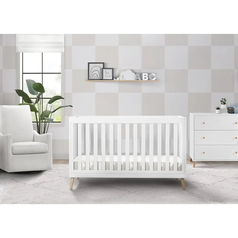 Essex 4-in-1 Convertible Baby Crib, Natural Legs