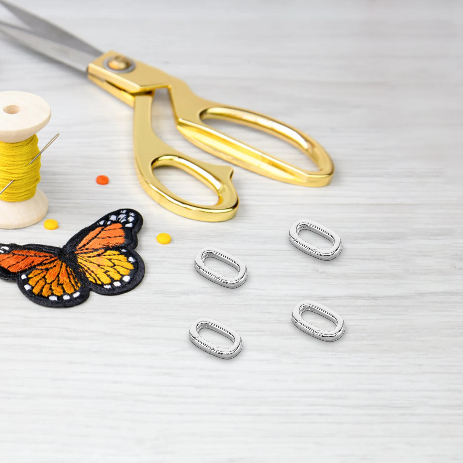 

4Pcs Oval Necklace Clasp Connector Bracelet DIY Jewelry Carabiner Shortener Clip Craft Clasp Replacement Parts