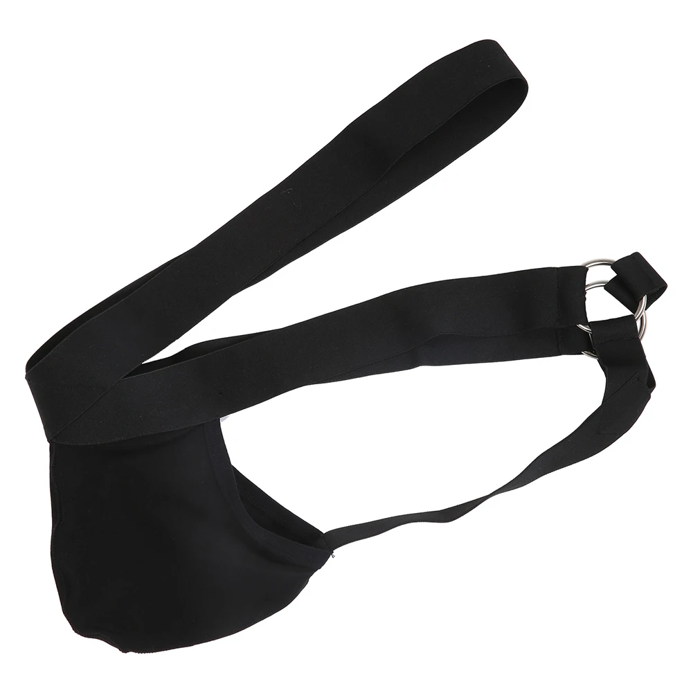 Men's Metal Ring Elastic Sexy Lingerie Ultra Hot Double-belt Gay Thong Underwear For Man Japanese Thongs Extreme Men's Panties