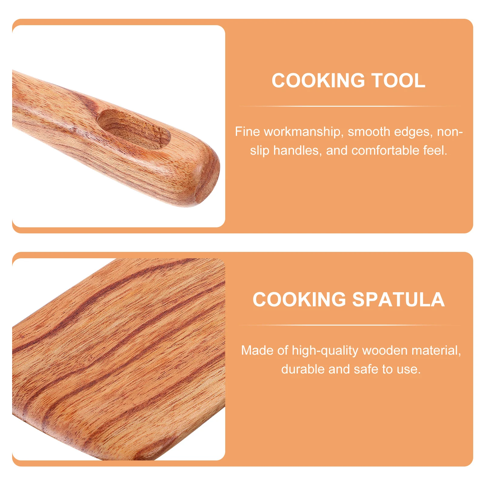 

1Pcs Wooden Spatula Exquisite Antiscald Nonslip Handle Multiuse Cooking Tool for Steak Pizza Eel Kitchen Gadget