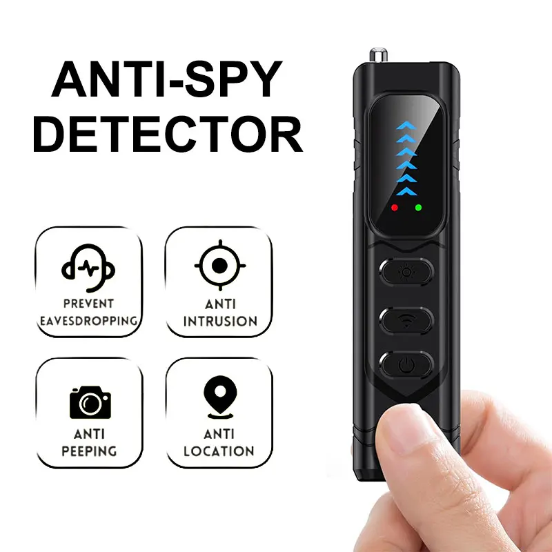

Smart Anti Eavesdropping Theft Detector,Hidden Camera Detection, Bug Sweeper,GPS Locator Finder,Vibration Alert Anti Spy Device