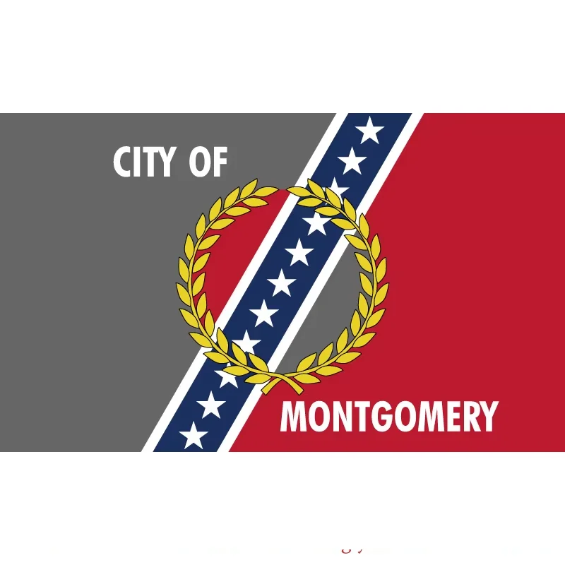 90*150cm/60*90cm/40*60cm Flying Flag of Montgomery of Alabama State of USA For Celebration