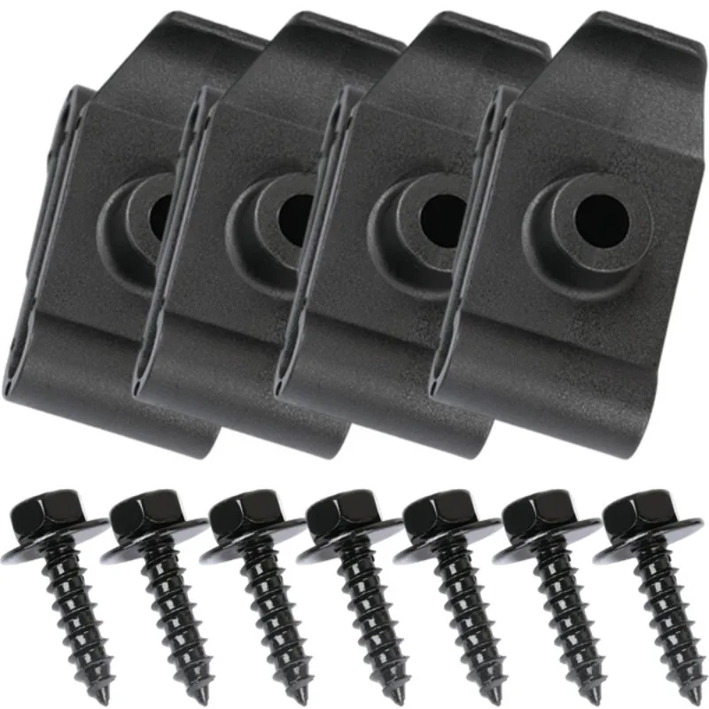 5/10 Uds Base de tornillo de coche Clips en U parachoques de coche guardabarros embellecedor Panel sujetador hoja tablero embellecedor Clip para Toyota Highlander RAV4 Prius Yaris