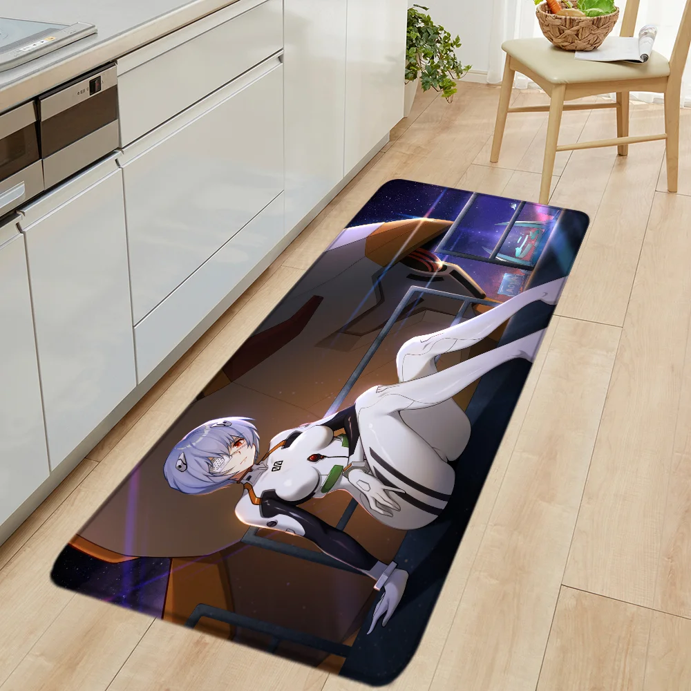 E-Evangelion Bedroom Carpet for Kitchen Doormat Entrance Door Mats Living Room Decoration Items Bathroom Rug Front Door Mat Home