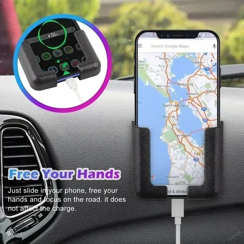 Neue verstellbare Handyhalterung, multifunktionale Handyhalterung, selbstklebend, zur Montage am Armaturenbrett im Auto, geeignet für Rücksitz und Zuhause_voghion.com