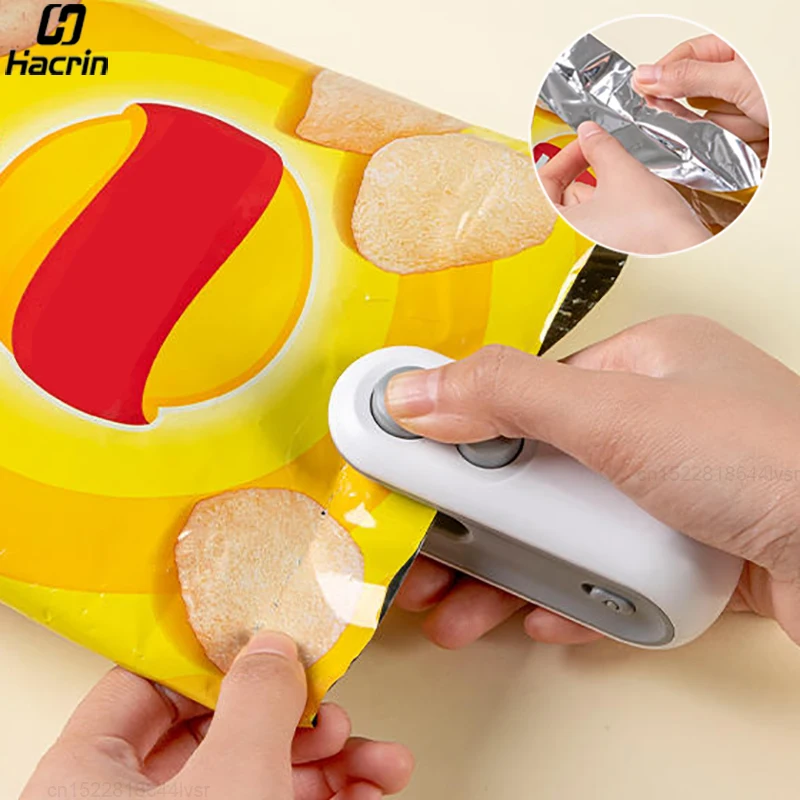 Plastic Bag Sealer Mini Bag Sealer Bags Thermal Sealant Portable Handheld Food Sealing Machine Rechargeable Packaging Sealer